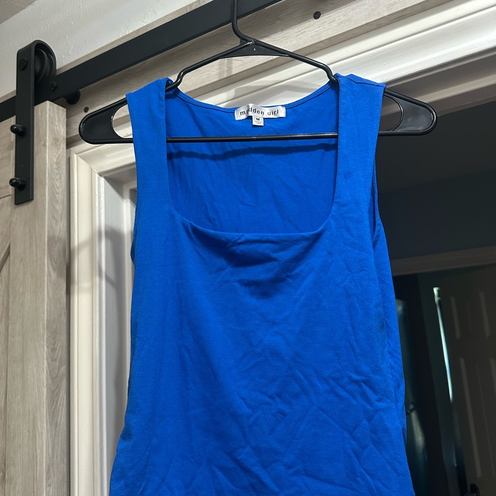 Madden Girl Women's Blue Tank Top